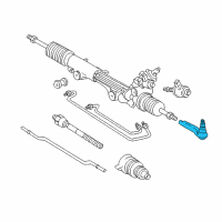 OEM 2000 Lincoln LS Outer Tie Rod Diagram - 3W4Z-3A130-AB