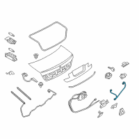 OEM 2013 BMW 740i Bowden Cable, Emergency Unlocking Diagram - 51-24-7-198-888