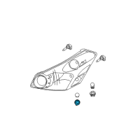 OEM 2005 Nissan Quest Headlamp Socket Assembly Diagram - 26243-9B907