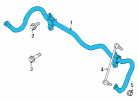 OEM Nissan Rogue STABILIZER Assembly Front Diagram - 54610-6RR0C