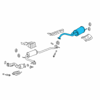 OEM 2017 Honda Fit Muffler, Exhuast Diagram - 18307-T5R-305