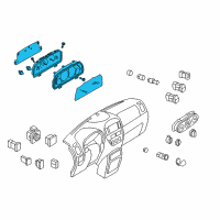 OEM 2007 Ford Escape Cluster Assembly Diagram - 6L8Z-10849-RA