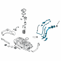 OEM 2020 Hyundai Ioniq Filler Neck Assembly-Fuel Diagram - 31030-G2501