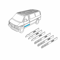 OEM 2001 GMC Savana 3500 Molding Asm-Front Side Door Diagram - 15960358