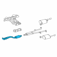 OEM 2003 Lexus GS300 Front Exhaust Pipe Assembly Diagram - 17410-46520