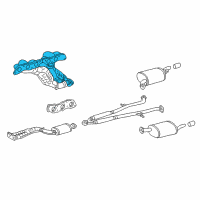 OEM Lexus IS300 Exhaust Manifold Diagram - 17140-46080