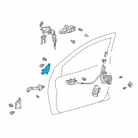 OEM 2000 Toyota Echo Upper Hinge Diagram - 68710-52010