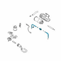 OEM 1998 Kia Sephia Purge Solenoid Valve & Hose Assembly Diagram - 0K2AA20350A