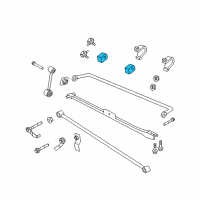 OEM 2009 Ford Mustang Stabilizer Bar Insulator Diagram - 5R3Z-5493-BA