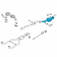 OEM 2017 BMW M6 Rear Silencer, Left, With Exhaust Flap Diagram - 18-30-7-845-472