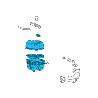 OEM 1999 Toyota Sienna Air Cleaner Assembly Diagram - 17700-0A070