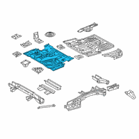 OEM 2020 Lexus RX350L Pan, Center Floor L/BOL Diagram - 58211-48921