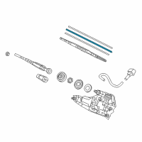 OEM 2015 Honda CR-V Blade Rubber Diagram - 76732-T0A-003
