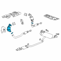 OEM 2017 Cadillac XT5 Converter & Pipe Diagram - 84131556