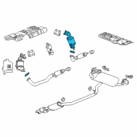 OEM GMC Acadia Converter & Pipe Diagram - 84131555