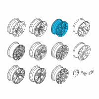 OEM 2018 BMW 430i xDrive DISK WHEEL, LIGHT ALLOY, IN Diagram - 36-11-6-889-182