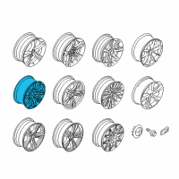 OEM 2017 BMW 330i xDrive Light Alloy Disc Wheel Reflexsilber Diagram - 36-11-6-796-249