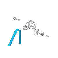 OEM 2012 Honda Fit Belt, Compressor (Mitsuboshi) Diagram - 38920-RB0-004