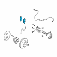 OEM 2012 Nissan Quest Front Brake Pads Kit Diagram - D1060-1JA0A