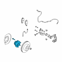 OEM Nissan Murano Hub Assembly-Road Wheel, Front LH Diagram - 40203-JP11A