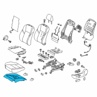 OEM Toyota Avalon Seat Cushion Pad Diagram - 71512-07020