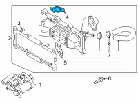 OEM Hyundai Sonata Gasket-EGR Pipe Diagram - 28493-2S000