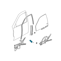 OEM Saturn LW300 Handle Asm, Front Side Door Window Regulator *Medium Duty Dark.Pewter Diagram - 24424818