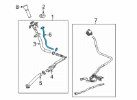 OEM 2022 Cadillac Escalade ESV Vent Hose Diagram - 84711944