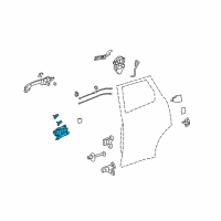 OEM 2011 Acura RDX Handle Assembly, Right Rear Door Inside (Medium Gray) Diagram - 72620-STK-A01ZB