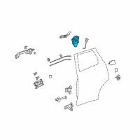 OEM 2007 Acura RDX Latch Assembly Right, Rear Door Diagram - 72610-STK-A04