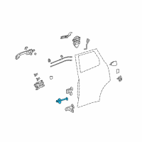 OEM 2008 Acura RDX Checker, Right Rear Door Diagram - 72840-STK-A01