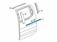 OEM 2022 GMC Sierra 3500 HD Belt Molding Diagram - 84905930
