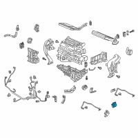 OEM 2022 Honda Odyssey Motor Assembly, Front Air Mix (Passenger Side) Diagram - 79170-THR-A41