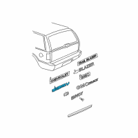 OEM 2001 GMC Jimmy Lower Molding Diagram - 15700054