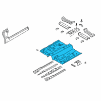 OEM Ford Escape PAN ASY - FLOOR - FRONT Diagram - LX6Z-7811135-B