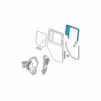 OEM 2015 Jeep Wrangler Glass-Door Glass Run With Glass Diagram - 55397039AG