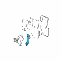 OEM 2012 Jeep Wrangler Window Regulator Rear Diagram - 68018028AA