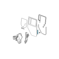 OEM 2008 Jeep Wrangler Channel-Front Door Glass Lower Diagram - 55395844AB