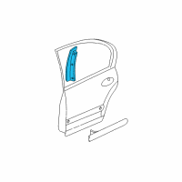 OEM 2001 Chevrolet Malibu Applique Asm-Rear Side Door Window Frame Front Diagram - 21995392