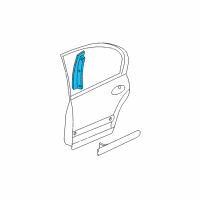 OEM 1998 Oldsmobile Cutlass Applique Asm-Rear Side Door Window Frame Front Diagram - 21995392