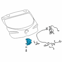 OEM 2022 Toyota Corolla Lock Assembly Diagram - 69350-13380