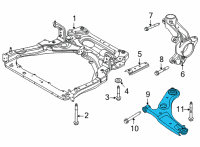 OEM 2020 Nissan Sentra Link COMPL-Transverse, RH Diagram - 54500-6LB0A