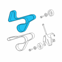 OEM 2000 Dodge Dakota Belt Accessory Drive Diagram - 4854259