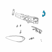 OEM 2001 Pontiac Grand Am Retainer-Headlamp *Black Diagram - 22616551