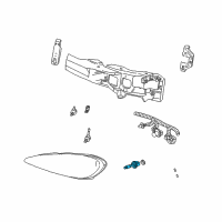 OEM 2002 Chevrolet Cavalier Headlamp Bulb Diagram - 19257058