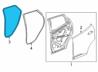 OEM Chevrolet Bolt EUV Weatherstrip On Body Diagram - 42776105