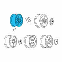 OEM 2002 GMC Envoy Wheel Rim, 17X7 Diagram - 9593387