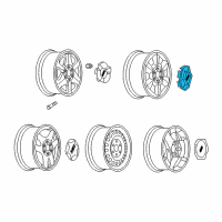 OEM 2003 GMC Envoy XL Hub Cap Diagram - 9595085