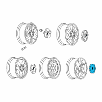 OEM GMC Envoy Hub Cap Diagram - 9596044