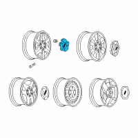 OEM 2005 GMC Envoy Wheel Cap Diagram - 9594937